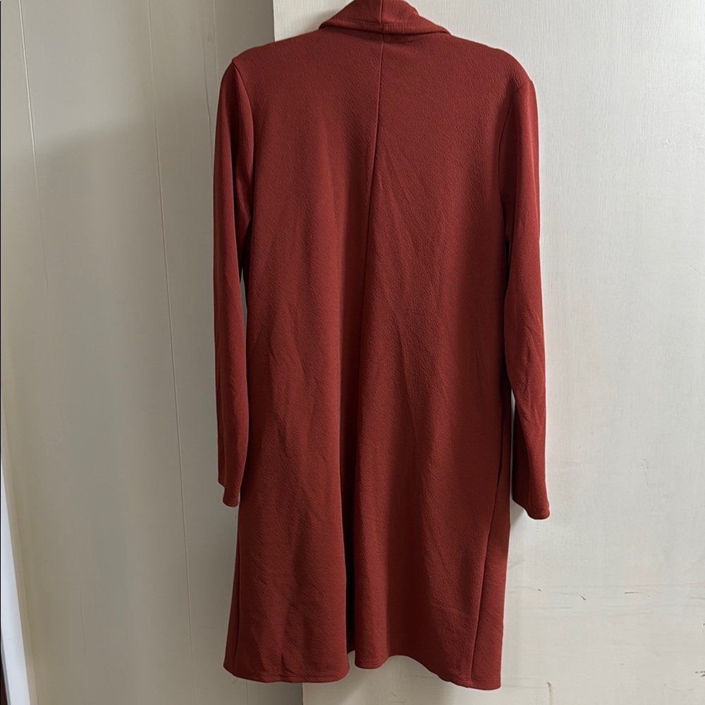 Rust Open Front Cardigan - Picture 2 of 4